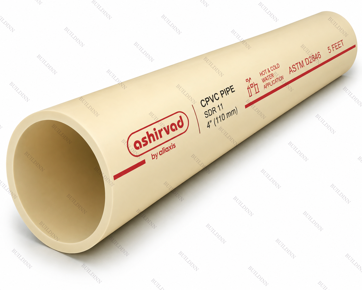 Ashirvad CPVC Pipe – SDR 11 – 4 Inch – 5 Feet