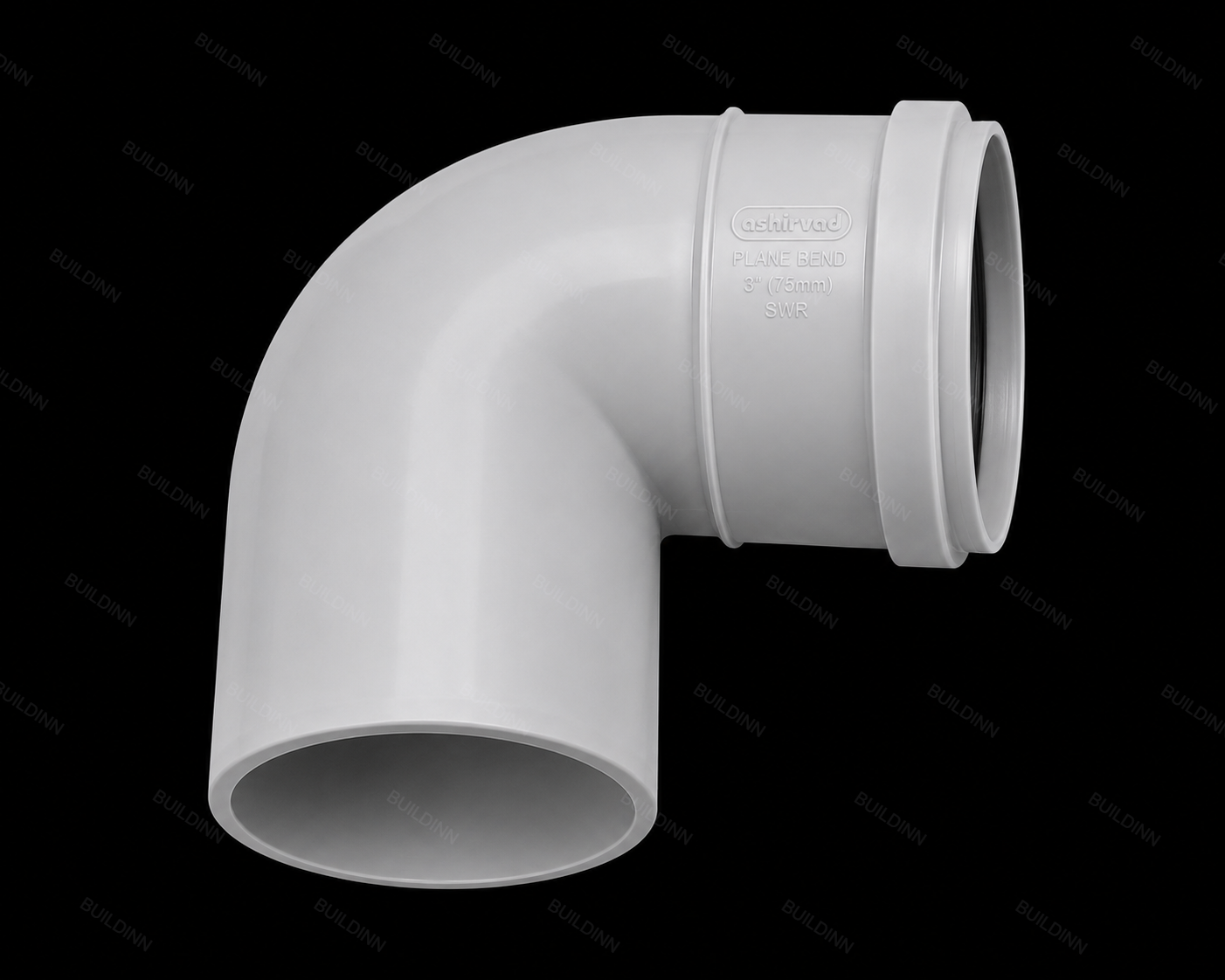 Ashirvad PVC SWR Plain Bend Pushfit / Washer  3" buildinn