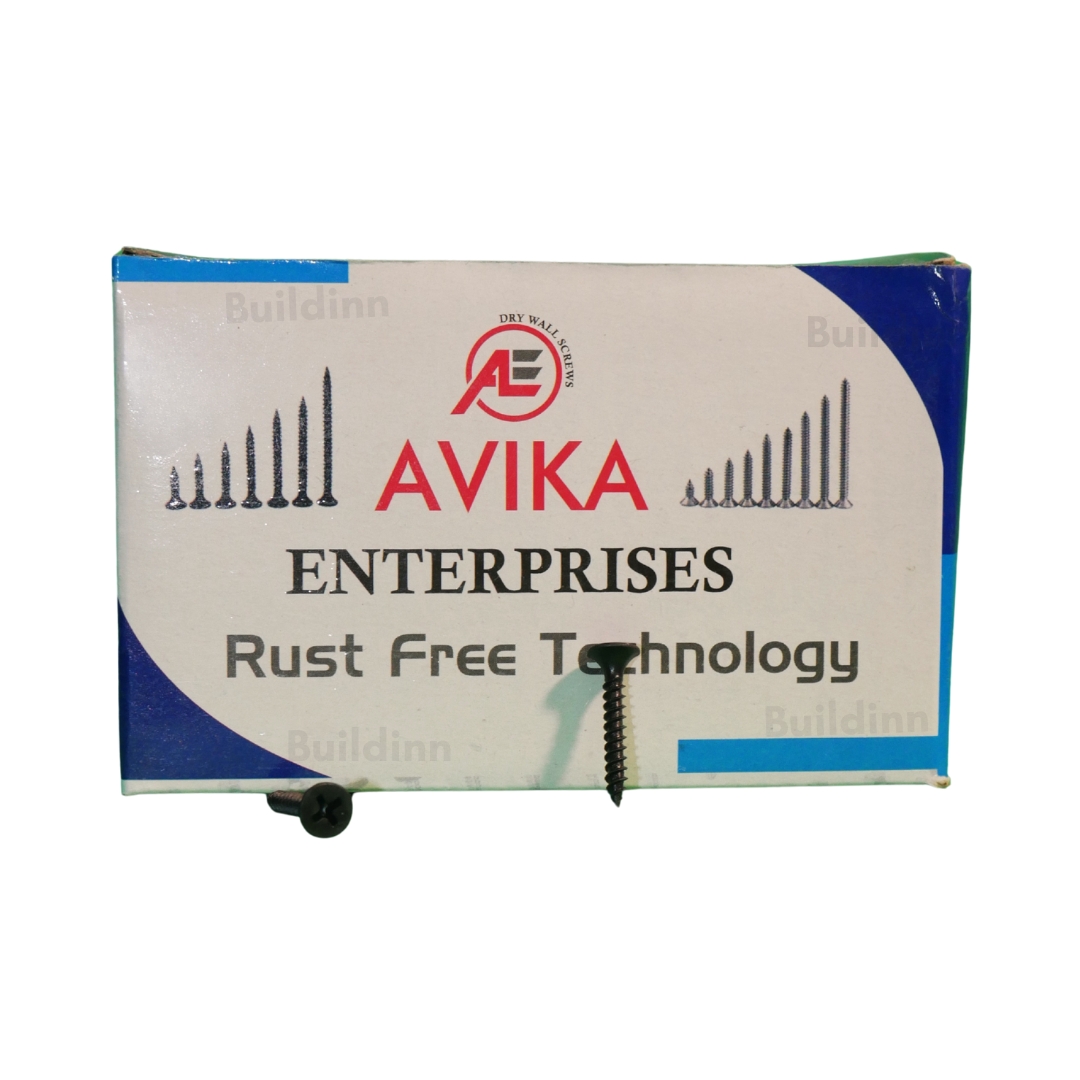 Avika Rust Free Dry Wall Screws 1 Inches - Black