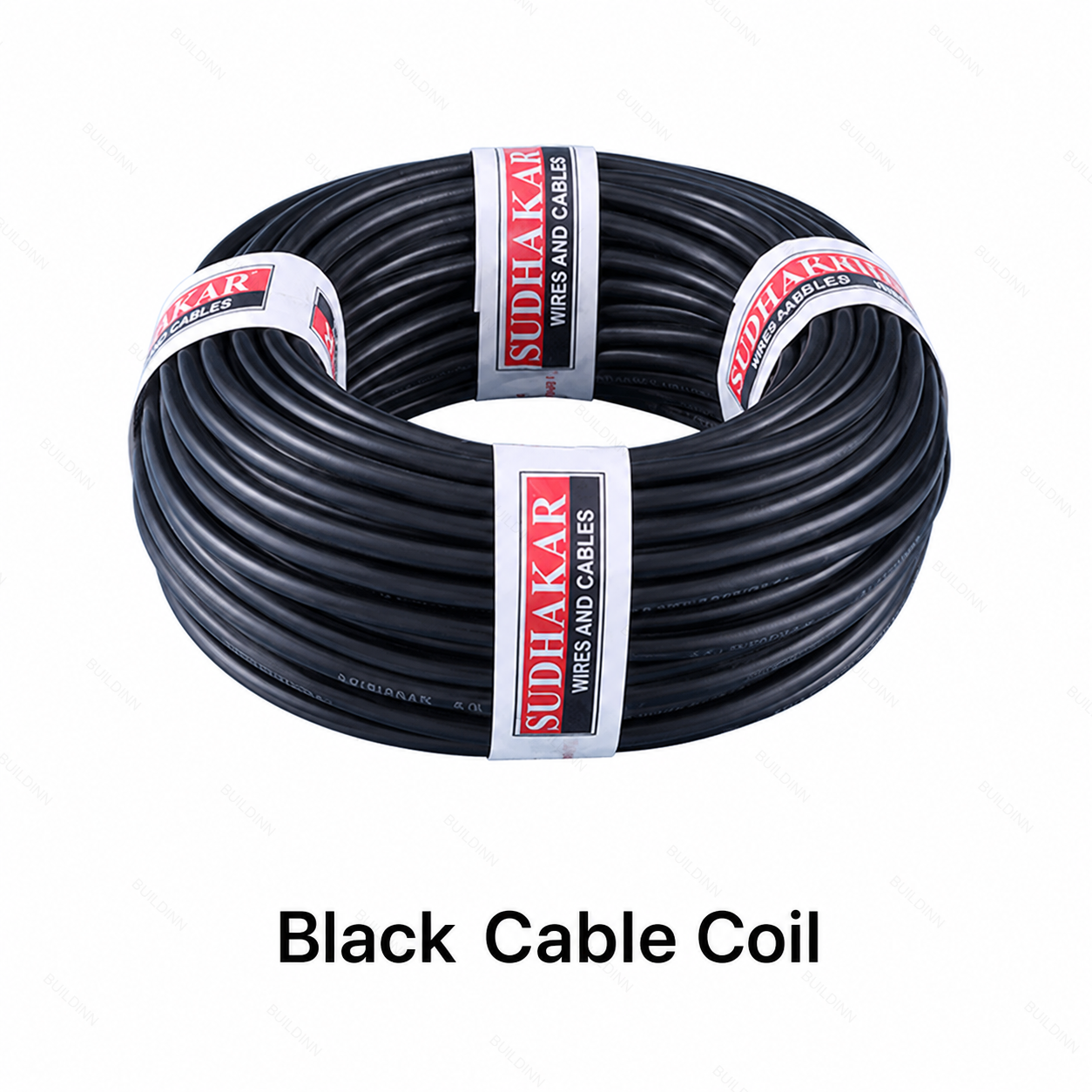 Black Cable Coil – Flexible PVC Insulated Copper Electrical Wire for Home, Office & Building Wiring
