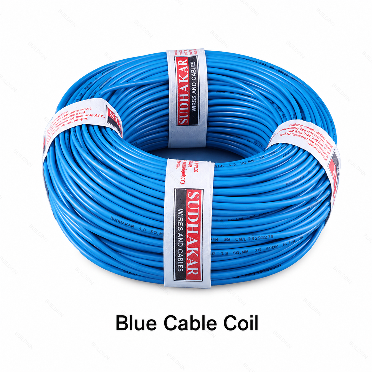 Blue Cable Coil 0.5 sq mm – Flexible PVC Insulated Copper Electrical Wire for Home, Office & Building Wiring