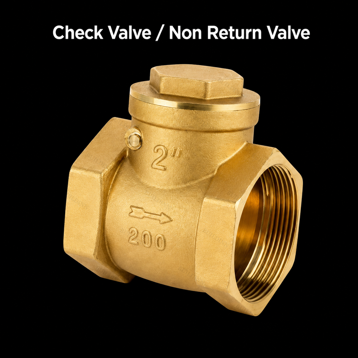 Brass Check Valve Non Return Valve 2 Inch Female Threaded for Water Line