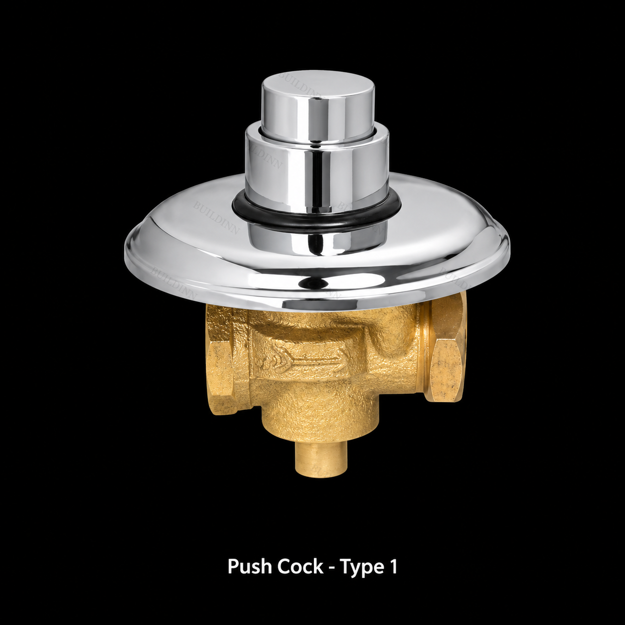 Brass Push Cock Type 1 15 mm Chrome Finish Auto Closing Valve