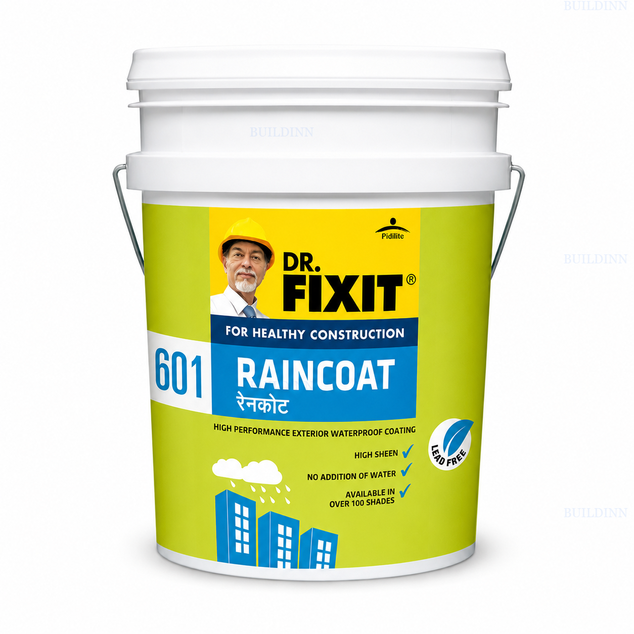 Dr Fixit 601 Raincoat 20L White Base Acrylic Exterior Waterproof Coating