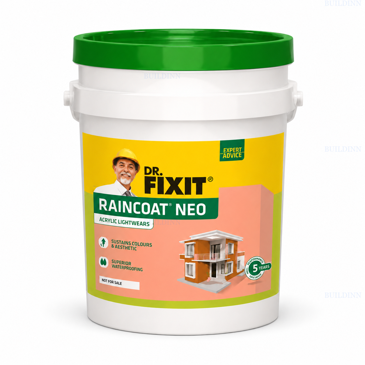 Dr. Fixit Raincoat Neo 20 L Exterior Wall Waterproof Coating White Base
