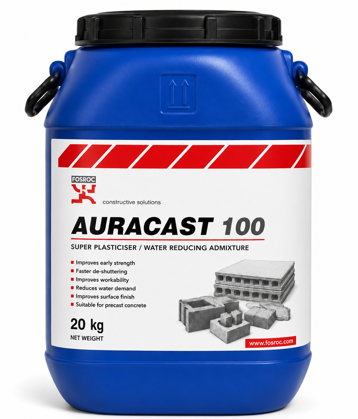 Fosroc Auracast 100 Superplasticiser for Precast Concrete – 20 kg