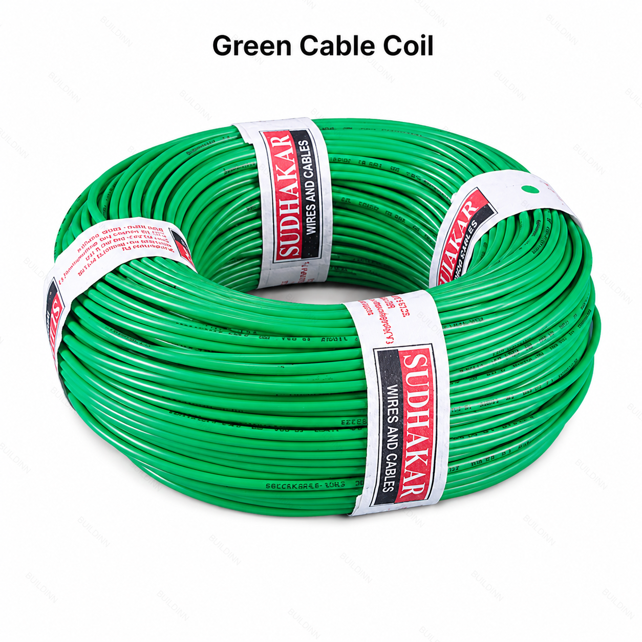 Green Cable Coil 0.5 sq mm – Flexible PVC Insulated Copper Electrical Wire for Home, Office & Building Wiring