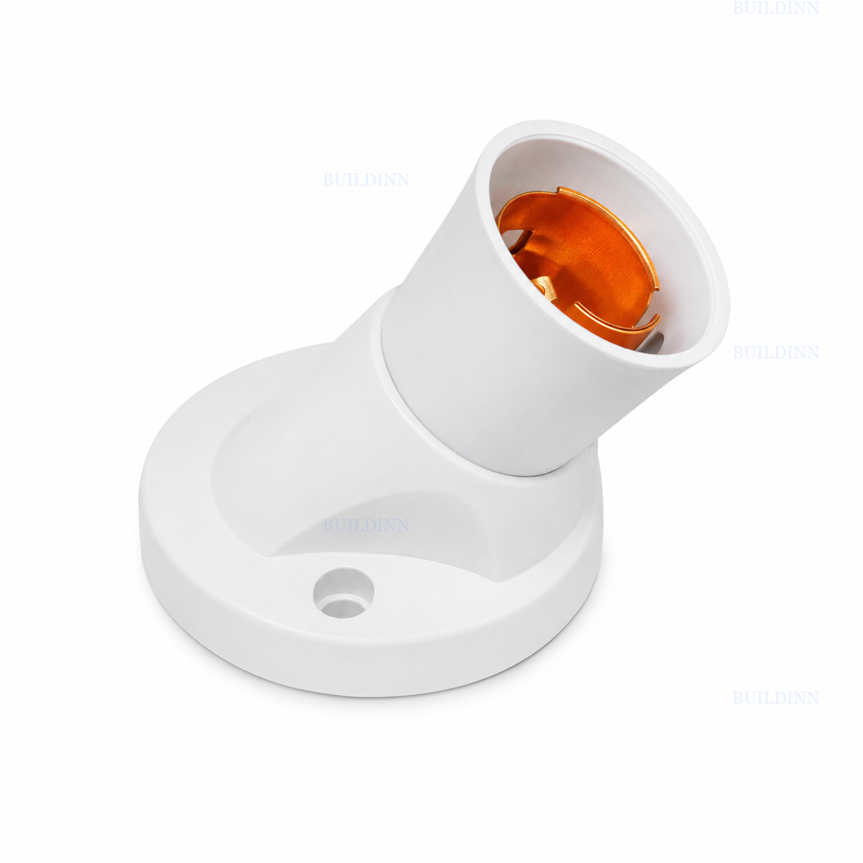 Maru AB-01 6A B22 Surface-Mounted Angle Bulb Holder – White