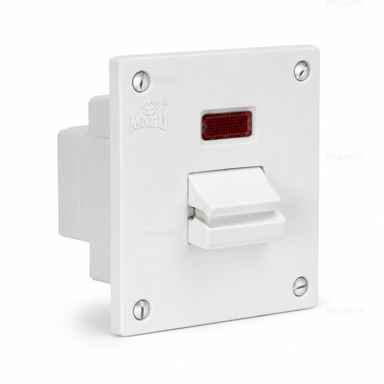 Maru Magnum 32A Flush DP Main Switch with Indicator – White