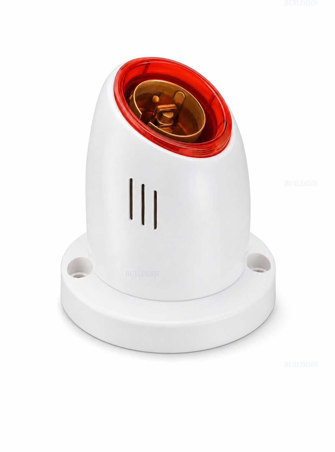 Maru Nova AB-26 6A B22 Angle Bulb Holder with Red Ring – White