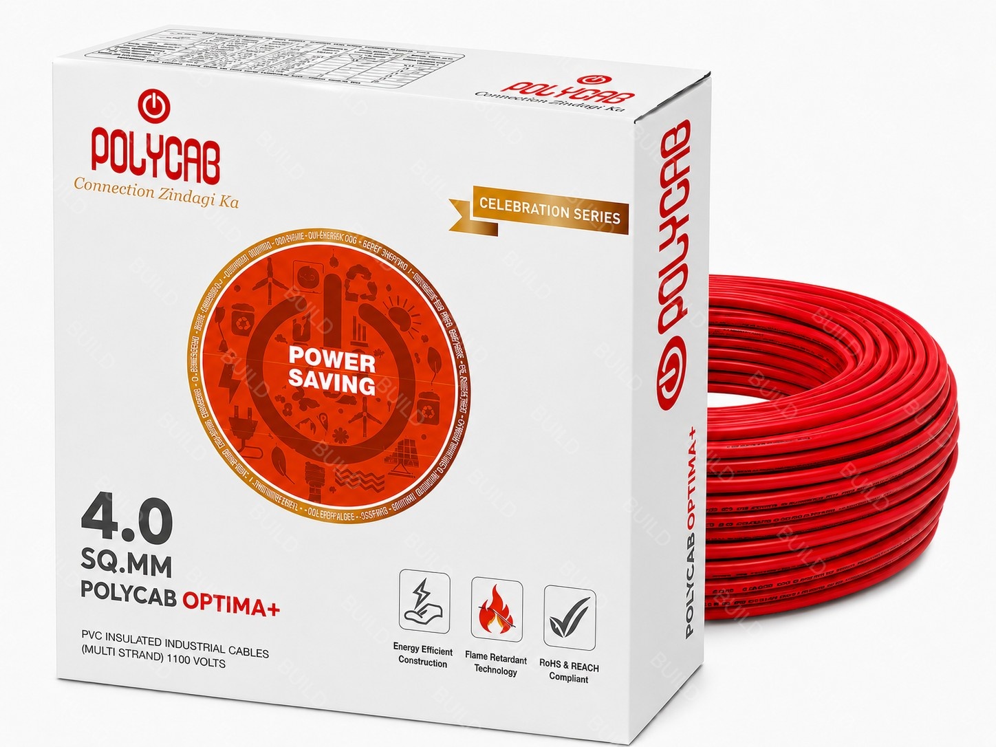 Polycab Optima+ 4 Sq.mm Wire 90m Multi Strand Copper Cable