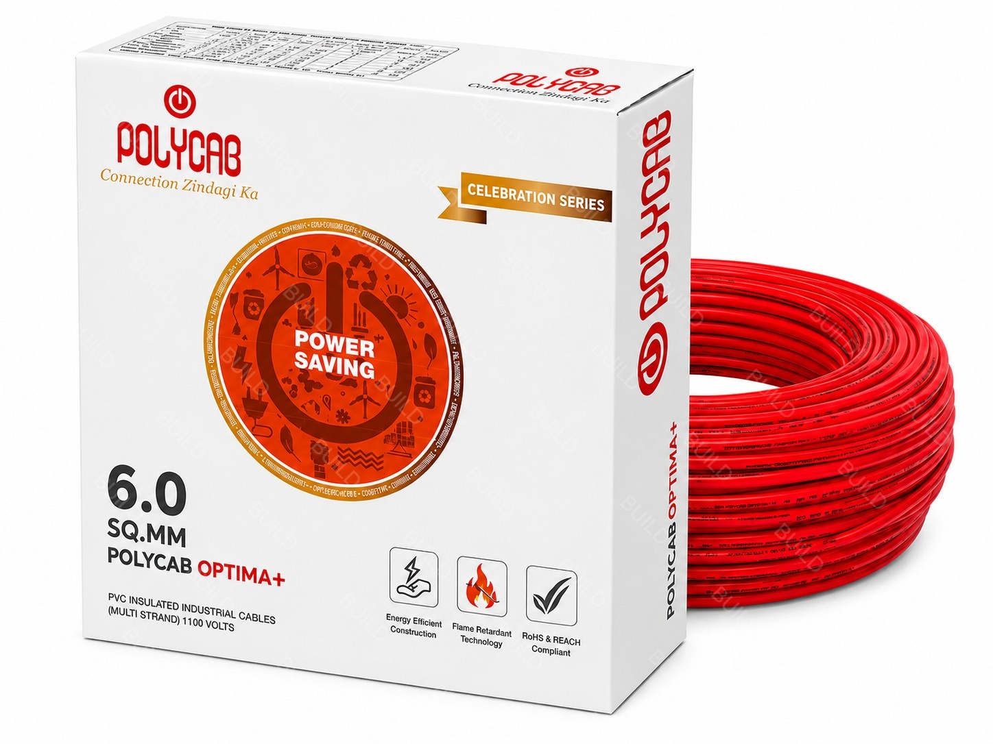 Polycab Optima+ 6.0 Sq.mm PVC Insulated Copper Wire – 1100V