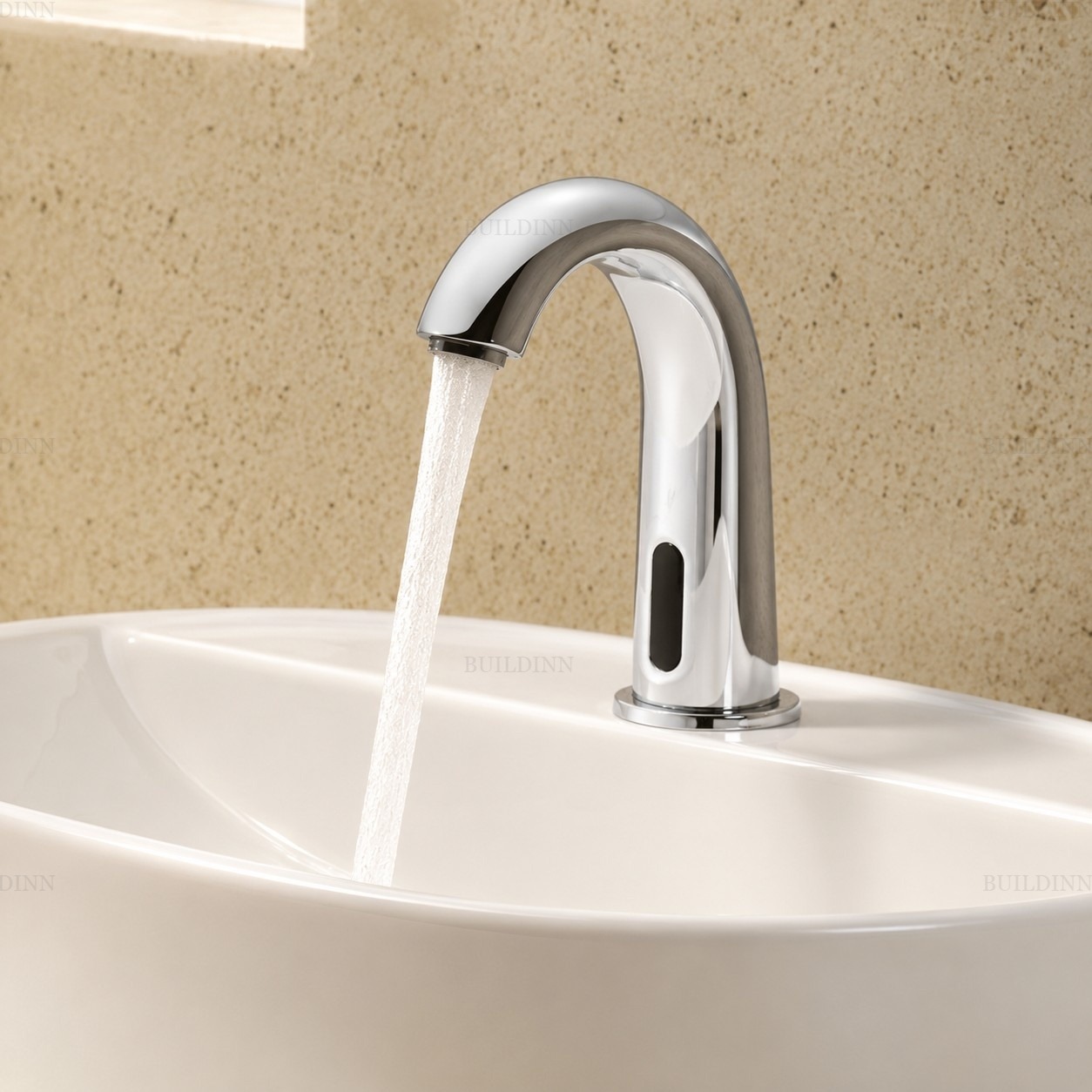 Premium Automatic Sensor Basin Faucet | Touchless Infrared Deck Mounted Wash Basin Tap | Chrome Finish