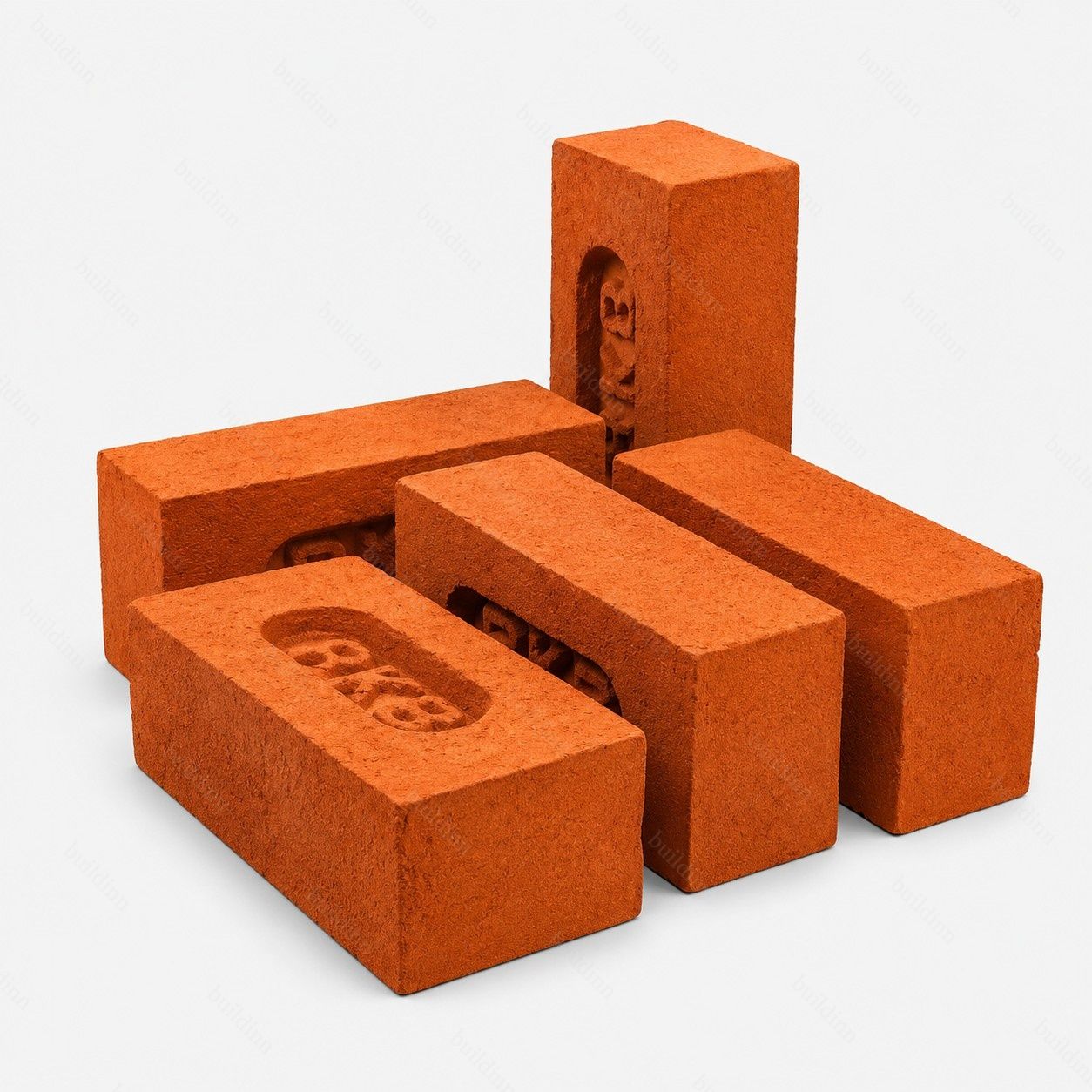 Red Clay Burnt Bricks For Building Construction