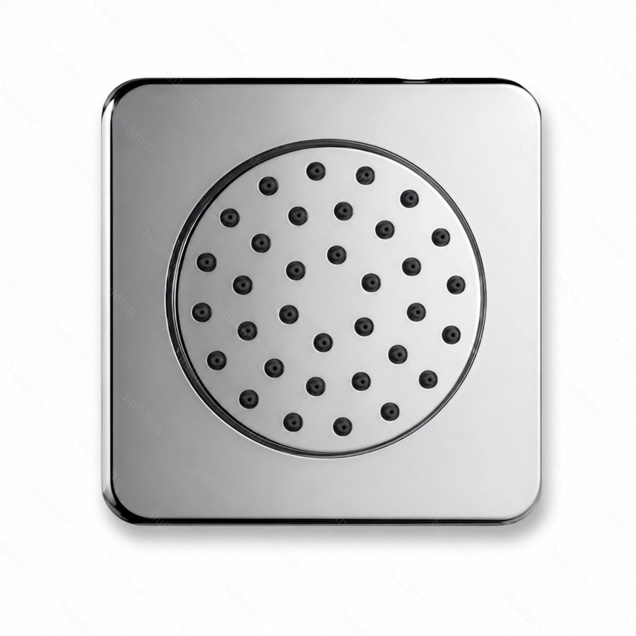 Square Concealed Body Jet Shower 4x4 Inch Chrome Finish