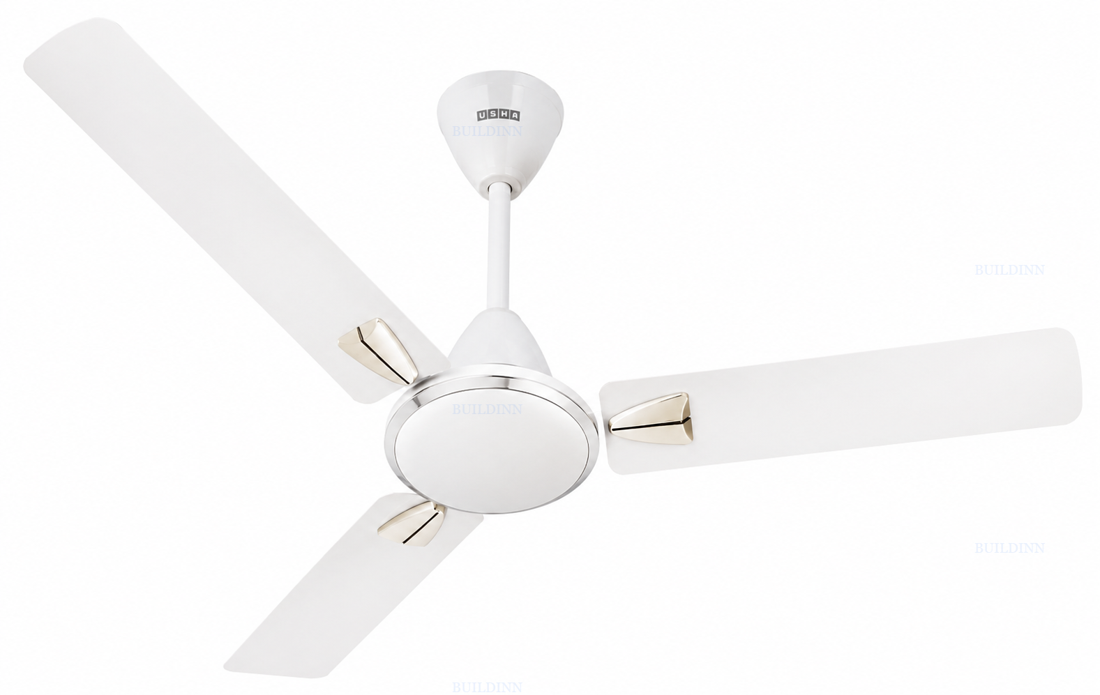 Usha Goodbye Dust 3-Blade Ceiling Fan with Dust-Resistant, Water-Resistant and Oil-Resistant Coating – White