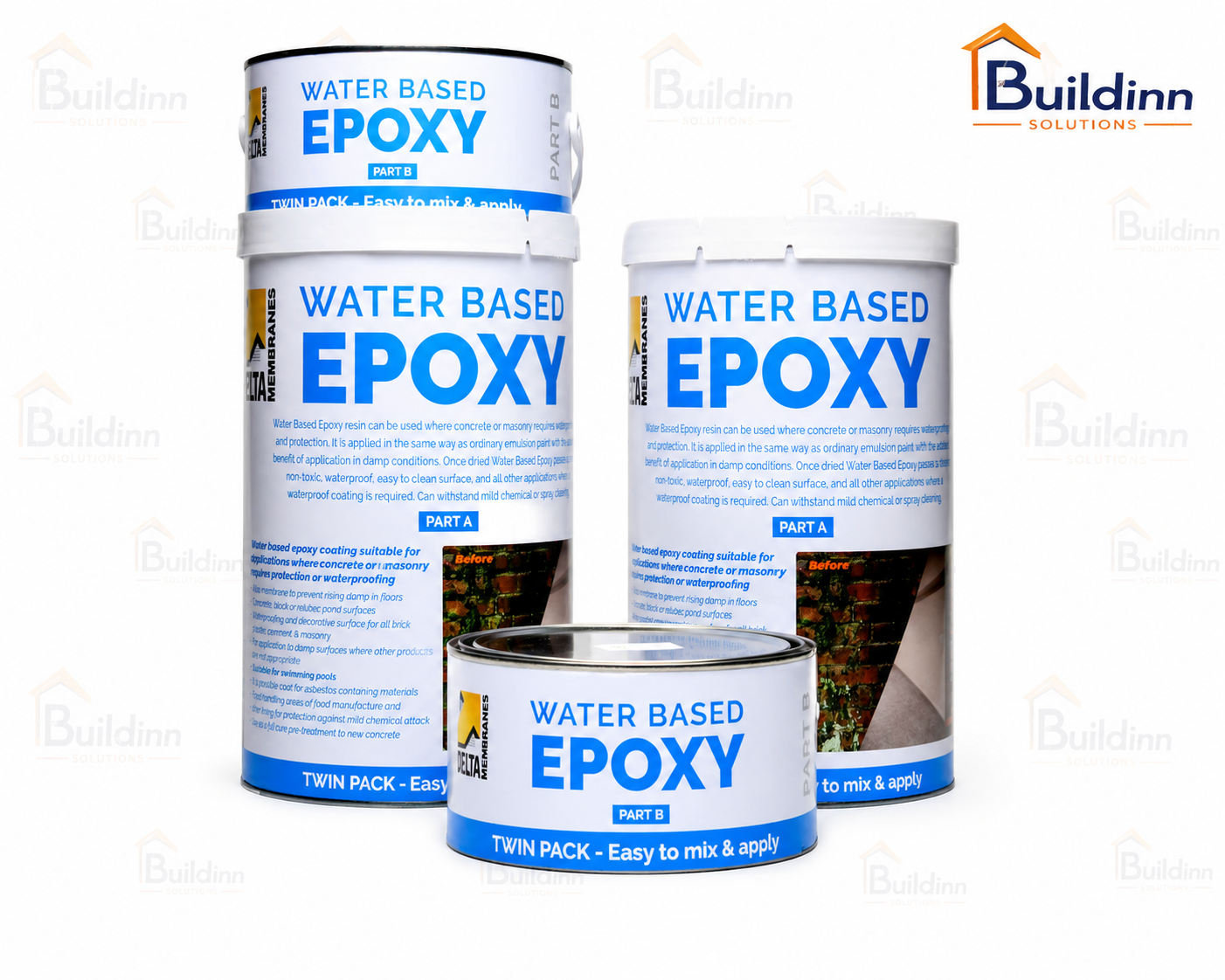 Water Based Epoxy Waterproofing Coating for Basement, Bathroom, Water Tank and Concrete Surface