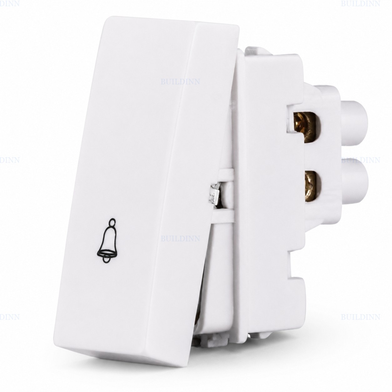 White Modular Bell Push Switch for Doorbell – Momentary Switch